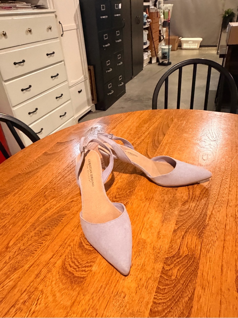 Christian Siriano Lavender Pointed Toe Slingback Heels